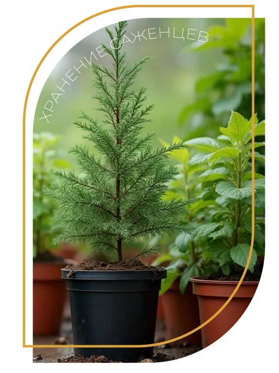 Хранение саженцев с помощью вентиляции в хранилище