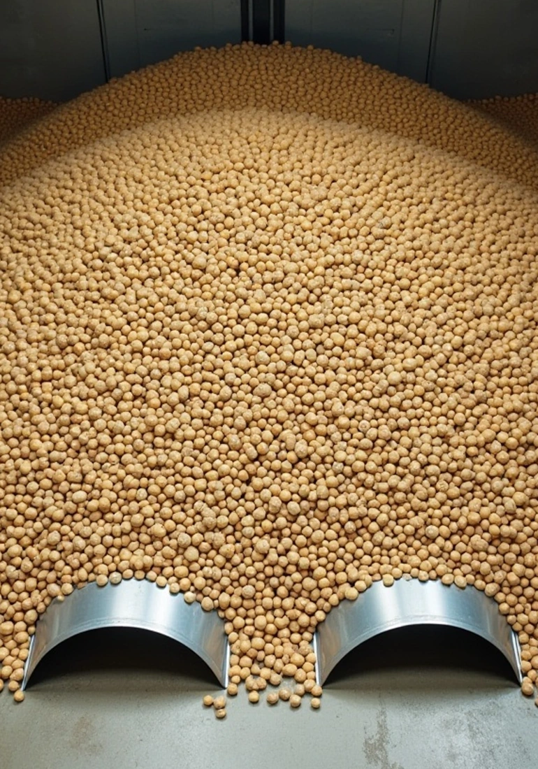 Система вентиляции в овощехранилище с навальным типом хранения